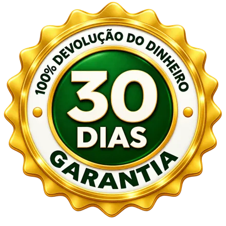 Selo: 100% de devolução do dinheiro — garantia de 30 dias