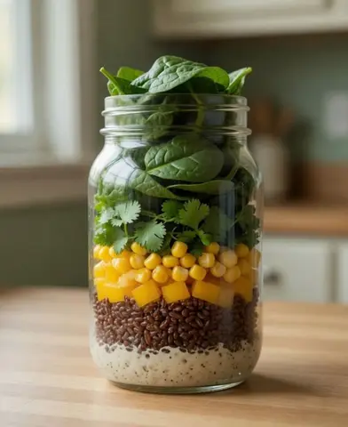 Arroz, pimentão amarelo e milho